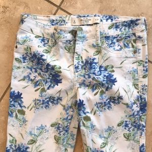 Abercrombie and Fitch floral jeans